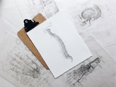 Spine Photo on Clip Board
